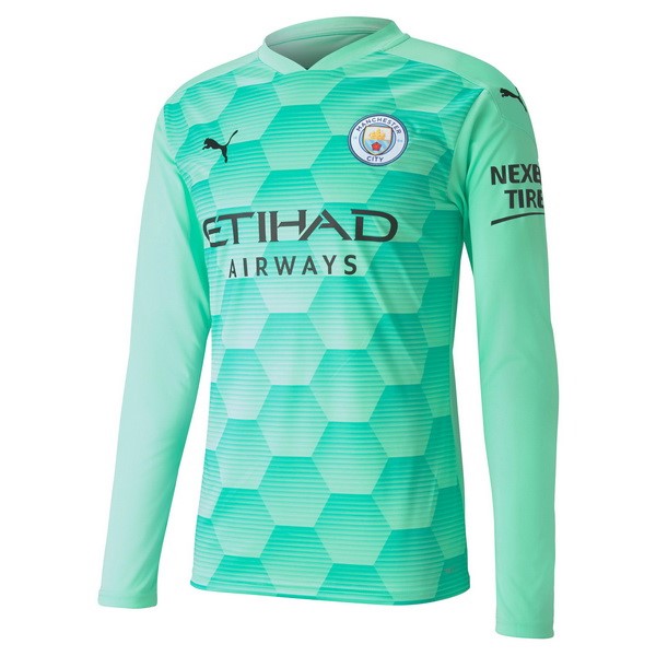 Thailande Maillot Football Manchester City Exterieur ML Gardien 2020-21 Vert